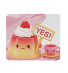 赤面いちごプリンちゃん(四角型)（個別スタンプ：8）