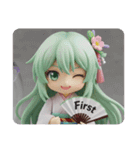 初夏を感じる精霊みなみちゃん（個別スタンプ：7）