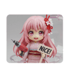 DIYもお任せ精霊みなみちゃん（個別スタンプ：4）