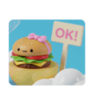 青空ハンバーガーちゃん(四角型)（個別スタンプ：4）