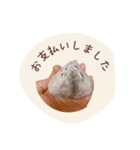 石っこどうぶつ・あいさつ（個別スタンプ：9）