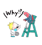 46.チャビーボーイのテニススタンプ（個別スタンプ：37）