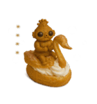 フルカスタム！遮光器ちゃん★何食べる？（個別スタンプ：14）