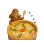 フルカスタム！遮光器ちゃん★何食べる？（個別スタンプ：18）