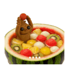 フルカスタム！遮光器ちゃん★何食べる？（個別スタンプ：28）