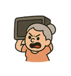 怒らせるな！暴走おばあちゃん（個別スタンプ：3）