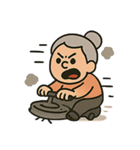 怒らせるな！暴走おばあちゃん（個別スタンプ：5）