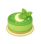 Girly Cafe - Green ver.（個別スタンプ：4）