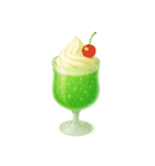 Girly Cafe - Green ver.（個別スタンプ：7）