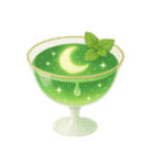 Girly Cafe - Green ver.（個別スタンプ：16）