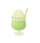 Girly Cafe - Green ver.（個別スタンプ：18）