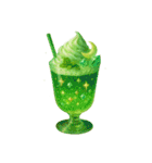 Girly Cafe - Green ver.（個別スタンプ：26）