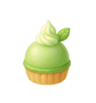 Girly Cafe - Green ver.（個別スタンプ：29）
