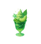 Girly Cafe - Green ver.（個別スタンプ：33）
