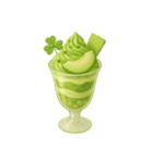 Girly Cafe - Green ver.（個別スタンプ：36）