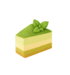 Girly Cafe - Green ver.（個別スタンプ：37）