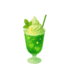 Girly Cafe - Green ver.（個別スタンプ：38）