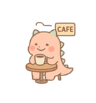 ゆるモン！ピンク恐竜の毎日スタンプ（個別スタンプ：10）