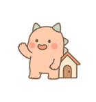 ゆるモン！ピンク恐竜の毎日スタンプ（個別スタンプ：14）