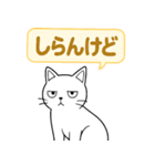 「ツンしろにゃん」の日常で使えるスタンプ（個別スタンプ：5）