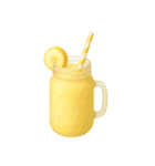 Girly Cafe - Yellow ver.（個別スタンプ：30）