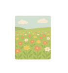 やさしいちぎり絵たより 四季のたより（個別スタンプ：1）