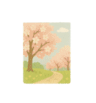 やさしいちぎり絵たより 四季のたより（個別スタンプ：6）