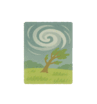 やさしいちぎり絵たより 四季のたより（個別スタンプ：7）