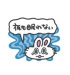 挨拶、睡眠、うさぎちゃん(カラフル背景)（個別スタンプ：22）