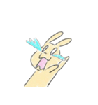うさぎリアクションスタンプ（個別スタンプ：4）