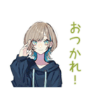 深夜★クールな女子の筋トレ報告（個別スタンプ：2）