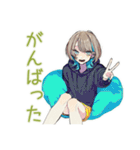 深夜★クールな女子の筋トレ報告（個別スタンプ：13）