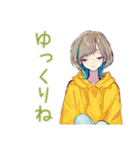 深夜★クールな女子の筋トレ報告（個別スタンプ：22）