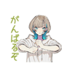 深夜★クールな女子の筋トレ報告（個別スタンプ：25）