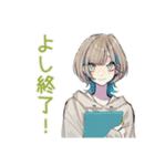 深夜★クールな女子の筋トレ報告（個別スタンプ：30）