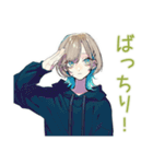 深夜★クールな女子の筋トレ報告（個別スタンプ：35）