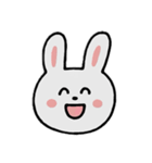 いろんなかおのうさぎさん。（個別スタンプ：1）