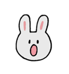 いろんなかおのうさぎさん。（個別スタンプ：3）