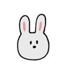 いろんなかおのうさぎさん。（個別スタンプ：4）