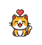 ドット絵猫LINEスタンプ（個別スタンプ：40）