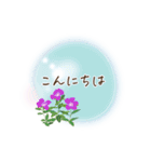 夏咲く花＊挨拶スタンプ（個別スタンプ：3）