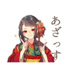 SNS疲れな花魁インフルエンサー（個別スタンプ：37）
