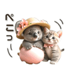 夏 猛暑 酷暑♡コアラとネコ（個別スタンプ：8）