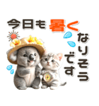 夏 猛暑 酷暑♡コアラとネコ（個別スタンプ：17）