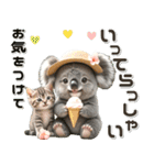 夏 猛暑 酷暑♡コアラとネコ（個別スタンプ：26）