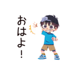 子ども（男の子）のわんぱく公園遊び★家族（個別スタンプ：2）