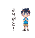 子ども（男の子）のわんぱく公園遊び★家族（個別スタンプ：3）