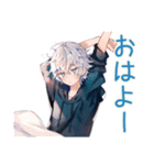 パーカー男子の休日だらだら（個別スタンプ：2）