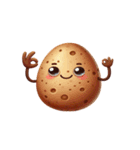 ポテトくん今日は話したくない（個別スタンプ：1）