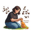 ぎゅっとしてあげる、元気出してね（個別スタンプ：17）